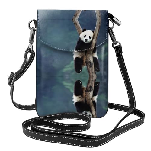 Sac à bandoulière panda imprimé et pochette de rangement pour petites pièces