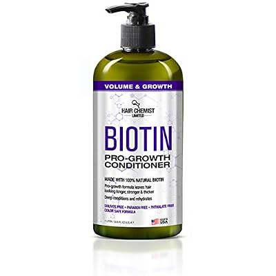 Hair Chemist Pro-Growth Shampoo & Conditioner Set with Biotin - Includes 33.8oz Shampoo & 33.8oz Conditioner
