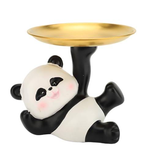 Jeffergarden Dekorativa Brickor för Heminredning, Söt Djurfigurerrumsdekor Key Bowl för Entrébord (Panda)
