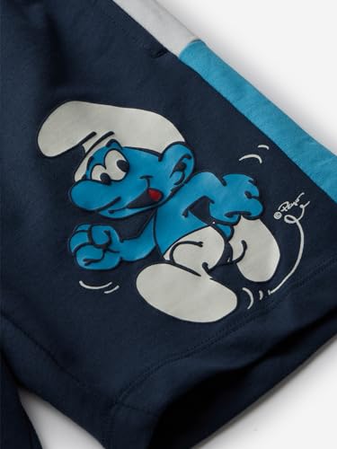 Image of The Souled Store Official The Smurfs: Magical Adventure Gang Mens and Boys Oversize Fit Graphic Printed Half Sleeve Cotton Color T-Shirts