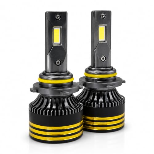 Image of VECTRON 9005 /9006 LED Headlight Bulbs for Car, 260W Super Bright 4300K Warm Golden White, Cooling Fan, IP68 Waterproof, 2 Year Warranty, Set of 2