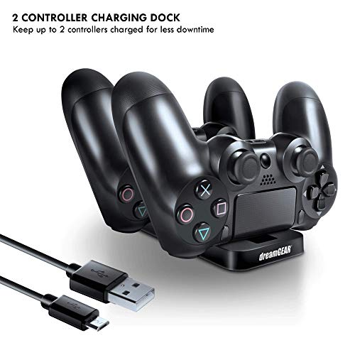 Kit Gamer Para PS4 Headset Carregador Dual Dock Case DGPS4-6436 Dreamgear
