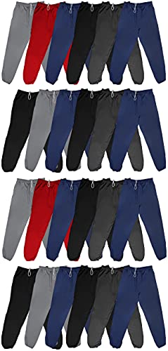 Billionhats 24 Pack Adult Joggers Pants, Mixed Assortment Colorful Jogger Bulk Sweatpants Wholesale For Donations, Homeless #TOP1