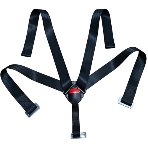 Image of Universal Baby Highchair Stroller Pushchair 5pt 5 Point Harness with Locking Buckle, Baby Seat Chest Harness Clip Buckle with Harness Straps Width 38mm /1.5in
