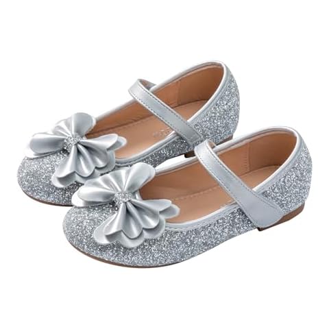 Naihoow Silver Mary Jane Dress Shoes Cover