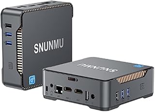 SNUNMU Mini PC, 8GB RAM+128 ROM,Intel Celeron J4125,Windows 11 Pro Mini Computer, 2.4G & 5.0G WiFi, 4K UHD, Gigabit Ethernet, BT 4.2 Desktop Computers for Office, Business, Home, School
