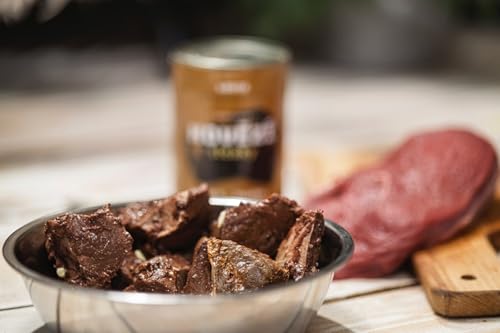 LOUIE Hunde Nassfutter 100% Rind 400g – reines Fleisch, ohne Konservierungsstoffe, Hundefutter Nass 100% natürliche Zutaten, proteinreiche Vollnahrung, EU