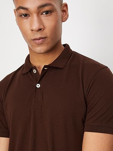 Image of Max Men's Cotton Relaxed Fit Half Sleeves Polo Neck T-Shirt