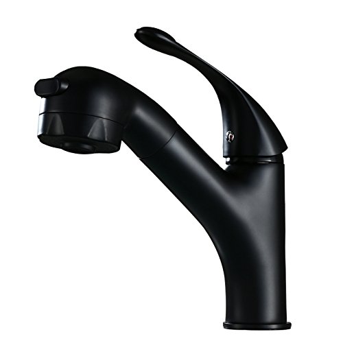 DRFGNF Grifo Mezclador Negro con Bomba de extracción, Grifo Monomando para Lavabo, Grifo de Agua fría y Caliente, Grifo de latón para lavarse la Cara, ducharse con Agua, champú, se Puede Estirar y