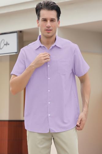 Image of SANGTREE Summer Button Down Shirts Cottn Tops for Men Women Boy Girl