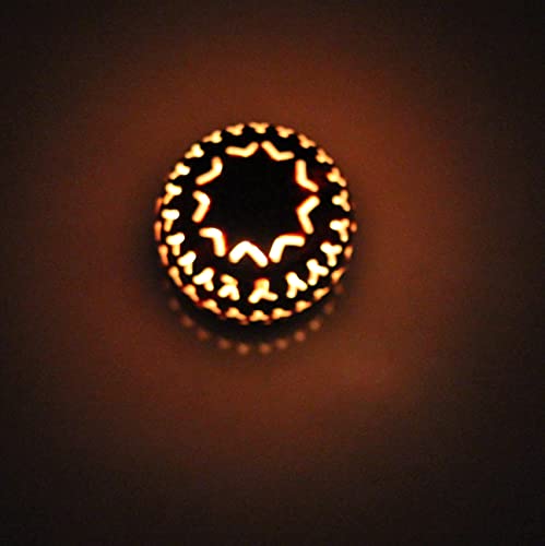 Hand Carved Soapstone Votive Tea Light Candle Holder Wax Burner - Handmade Round Hand Carving For Home | Decorative Lantern For Home And Kitchen Decor #TOP2