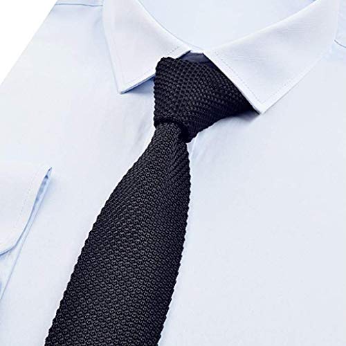menolana 3pcs Moda Masculina de Malha Sólida Gravata de Negócios Formal Tecido Fino