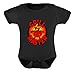 Grillen T-Shirt Grill-Master BBQ Grillparty Steak Holzkohlegrill Sommer Grillchef Geschenk - Baby Body -6-12 Monate-Schwarz