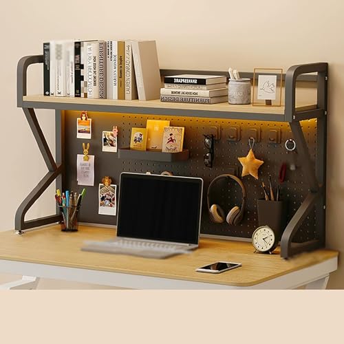 Organizador de estantería de madera, estante de almacenamiento de escritorio expandible para oficina y espacio de trabajo en casa, solución de exhibición versátil
