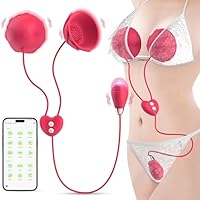 Vibrator Sex Spielzeug für die Frau Paare - Bruststimulatoren Vibration für Frauen Klitoris Stimulator für Sie BDSM Sexspielzeug, Nippelsauger Vibrators Sex Toys mit 9 Vibrationsmodi & APP-Steuerung