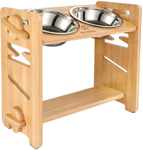 The Best Bailey Chair For Dogs 14 MAYWARD Adjustable Elevated Dog Bowls with 2 Stainless Steel Bowls ...