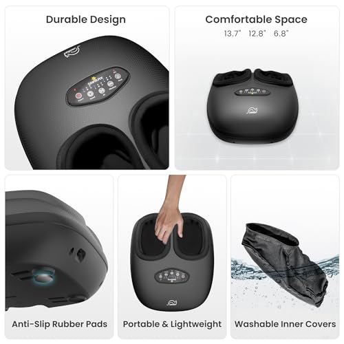 Snailax Shiatsu Foot Massager Machine, 2026 Shiatsu Foot Massager with Remote Control, Deep Kneading, Compression, Vibration, Multi-Massage Modes, Gifts for Women Men by Snailax - Image 6