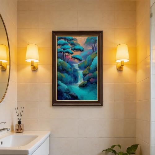 Peinture sur toile cascade pour transformer un mur vide en espace zen