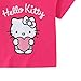 Hello Kitty Sanrio Girls Short Sleeve T-Shirt for Toddlers and Big Kids Pink