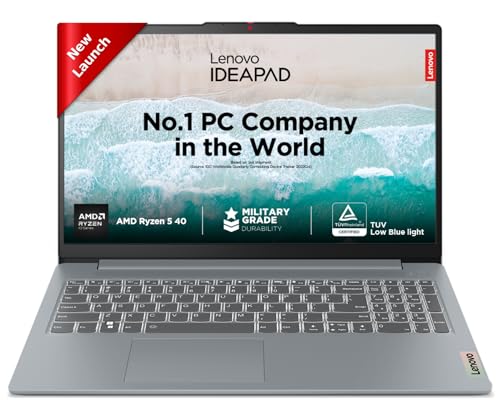 Lenovo IdeaPad Slim 3 Ryzen 5 40 15.6" (39.6cm) FHD Thin and Light Laptop (16GB RAM/512GB SSD/Integrated AMD Radeon 610M Graphics/Windows 11/Microsoft