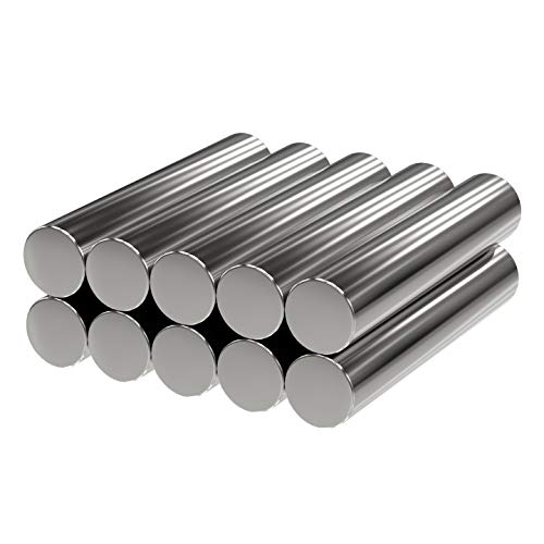 MTS Magnete Imanes Redondos de Neodimio en acabado plateado brillante y elegante 8