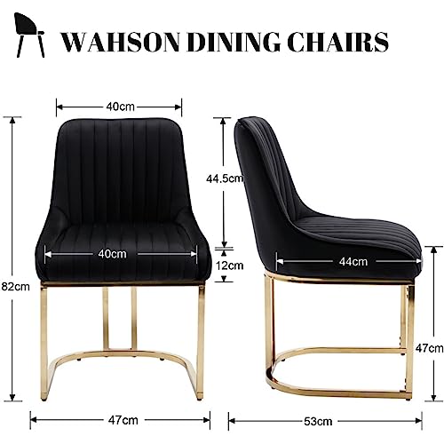 Wahson Set di 2 Sedie da Pranzo in Velluto Sedie