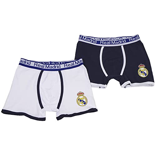 10XDIEZ Boxer garçon real madrid 602n set 2 unités | (6-8 - Blanc) Cover