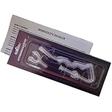 UAGFS Mahold Type Glass Pipe Inhaler for Oral and Nasal Aromatherapy Inhalation with Detailed Instructions in English, Maholds Essential Oil Diffuser, Maholda Makhold, Clear