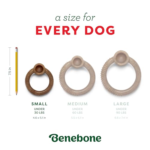 Image of Benebone Peppermint Ring - Limited Edition Holiday Flavor, Durable Chew Toy for Aggressive Chewers, Made in USA, Small