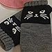Utrum Cat Gloves Women’s Knitted Fingerless Gloves with Cute Cat Embroidery Warm Knit Fashion Leaky Finger Casual Cozy Gift(Black)