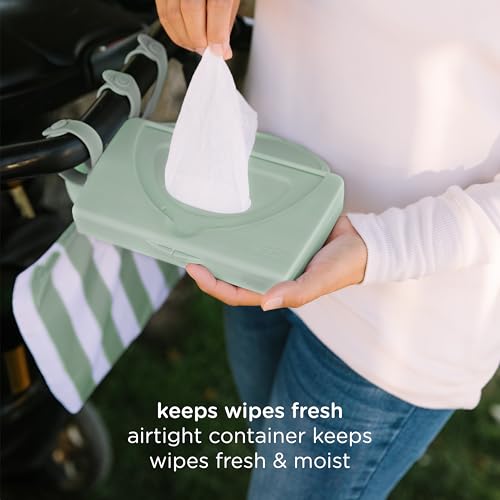 Ubbi On-the-Go Diapering Gift Set, Includes Changing Mat and Bag, Wipes Dispenser, Pacifier Holder and Bag Dispenser, Newborn Essentials, Sage by Ubbi - Image 7