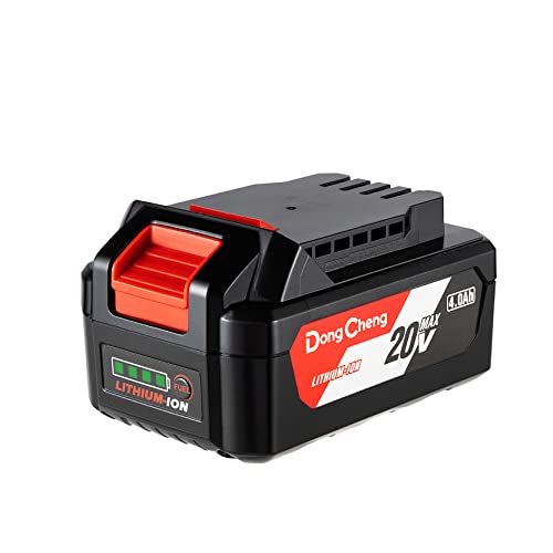 DongCheng Batterie lithium-ion 18 V (20 V MAX) avec 4,0 Ah de grande capacité, compatible avec les outils électriques DongCheng 18 V (20 V max), numéro de modèle FFBL2040