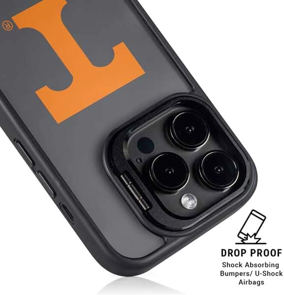 Skinit Kickstand Phone Case Compatible with iPhone 15 Pro - Officially Licensed University of Tennessee-Knoxville T Logo Vols on Gray Design