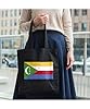 Hippowarehouse Comoros Flag Tote Shopping Gym Beach Bag 42cm x38cm, 10 litres #1