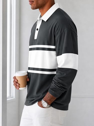 Image of Noble Monk Men's Polycotton Regular Fit Full Sleeves Polo T-Shirt
