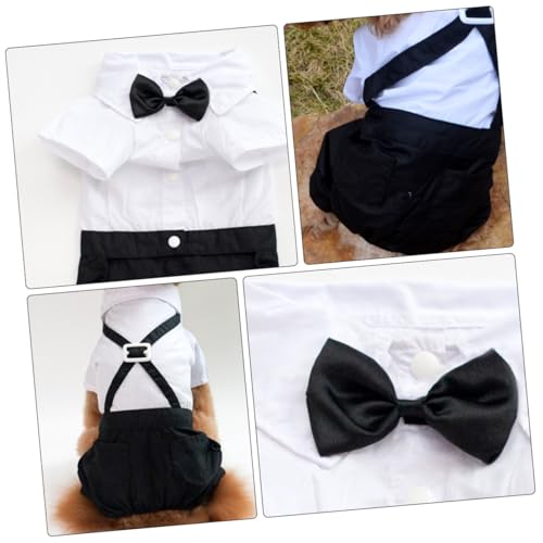 Disfraz de Traje Formal para Perros XXL Blanco miniatura 4