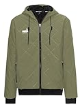 PUMA Workwear - Chaqueta de invierno para hombre con capucha y estampado acolchado, verde oliva
