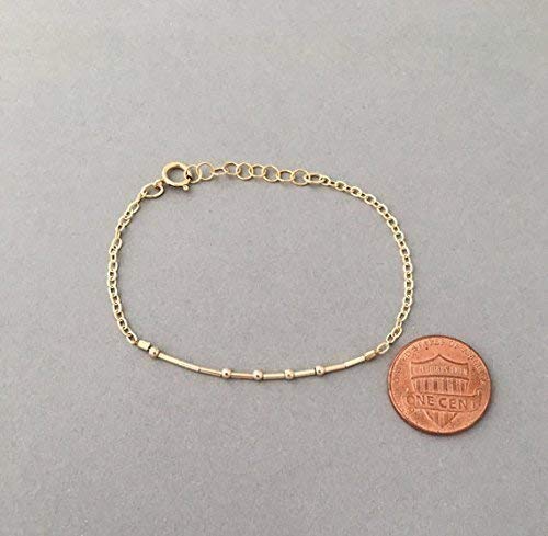 CUSTOM Morse Code Gold Fill Bracelet also available in Sterling Silver