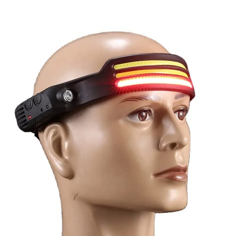 Smars Three strip line Headlamp 4-in-1 Hand Sensor LED Headlamp USB Rechargeable Head Torch Waterproof Flashlight with Adjustable Slilicone Strap for Cycling, Camping, Hiking, Running & 230°Wide Range (B0CKJ2HDDQ) Amazon Price History, Amazon Price Tracker