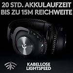 Logitech G PRO X LIGHTSPEED Kabelloses Gaming-Headset mit Blue VO!CE Mikrofonfiltertechnologie, PRO G 50mm Lautsprechern, DTS Headphone: X 2.0, 20+ Stunden Akkulaufzeit, PC, PS5, PS4, Switch - Schwarz – Bild 3