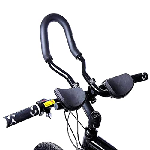 Barre de Guidon Aero Prolongateur Cintre Triathlon Cyclisme Repose Bras Vélo en Alliage Aluminium pour Guidon de Vélo à Calibres de 22,2 à 25,4 mm