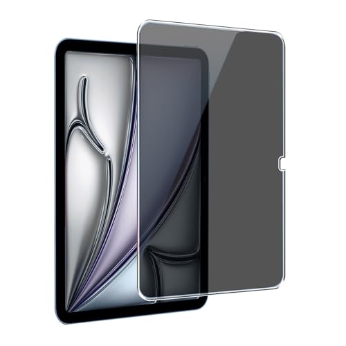 Juvraixo Privacy Screen Protector for iPad Air 11 Inch M4/M3/M2 (8th/7th/6th Generation 2026/2025/2024) 9H Tempered Glass [Face ID & Apple Pencil Compatible] HD Clear Case Friendly