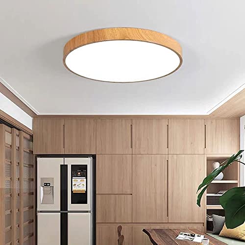 Lámpara de techo Lujoil de madera y acrílico para dormitorio 5