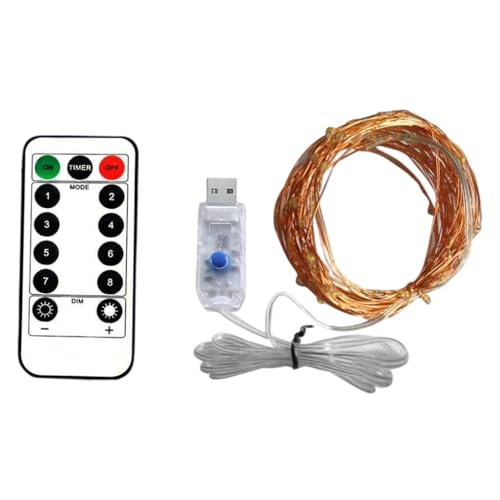 Image of 5V LED String Lights Copper Wire Multicolor Twinkle with Remote Control 20M 200LED White |Home & Garden | Lamps, Lighting & Ceiling Fans | String Lights, Fairy Lights
