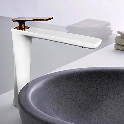 Crazy Clearance JOMOLA Bathroom Vessel Sink Faucet Single Handle Vanity Sink Bowl Basin Faucet One Hole Tall Bathroom Faucet Lavatory Basin Mixer Tap Brass Matte White Crazy Clearance JOMOLA Bathroom Vessel Sink Faucet Single Handle Vanity Sink Bowl Basin Faucet One Hole Tall Bathroom Faucet Lavatory Basin Mixer Tap Brass Matte White