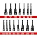 PANOVOS 15PCS Magnetic Nut Driver Set,Impact Power Hex Nut Driver Drill Bit Master Kit, SAE & Metric, 1/4-Inch Quick-Change|Cr-V Steel
