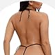 ROSVAJFY Sexy Body aus Leder für Damen, Dessous, Lackleder, Bodysuit, Neckholder, mit tiefem V-Ausschnitt, Teddy Minikleid, Clubwear, rückenfrei, Unterwäsche mit Schnürung, S-XL, Schwarz