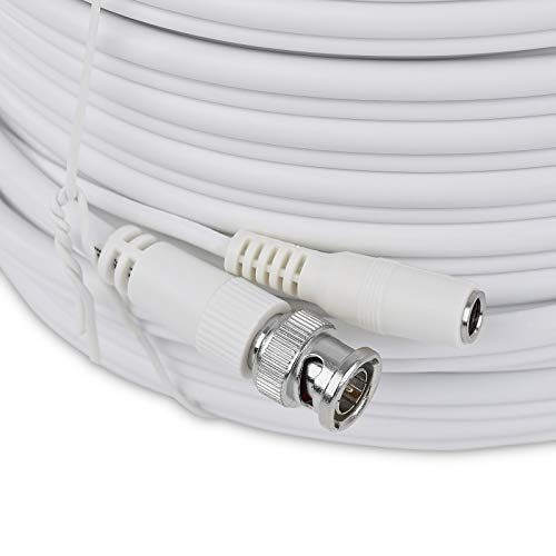 Image of SSL 50M,60M,80M,100M RG59 BNC Video Power Cable For CCTV Camera DVR Surveillance Security System Black/White Extension Lead
