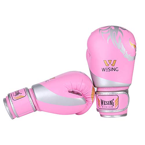 Wesing Kids Boxing Gloves For Boys&Girls 6Oz Boxing Gloves For Children 5-12 Boxing Training Gloves For Men&Women 10Oz Sparring Punching Gloves For Punching Bag, Kickboxing, Muay Thai, Mma(Pink6Oz) #TOP2