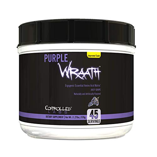 Purple Wraath by Controlled Labs, BCAA and EAA Amino Acid Supplement, 45 and 90 Servings with Endurance BLend Intra Workout Powder, Optimal Endurance, Focus, Stamina, Muscle Recovery, and Metabolism